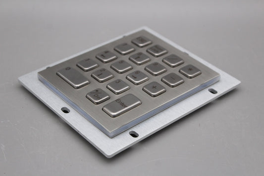 18 Key IP65 Compact Vandal Proof Stainless Steel Industrial Metal Numeric Keypad