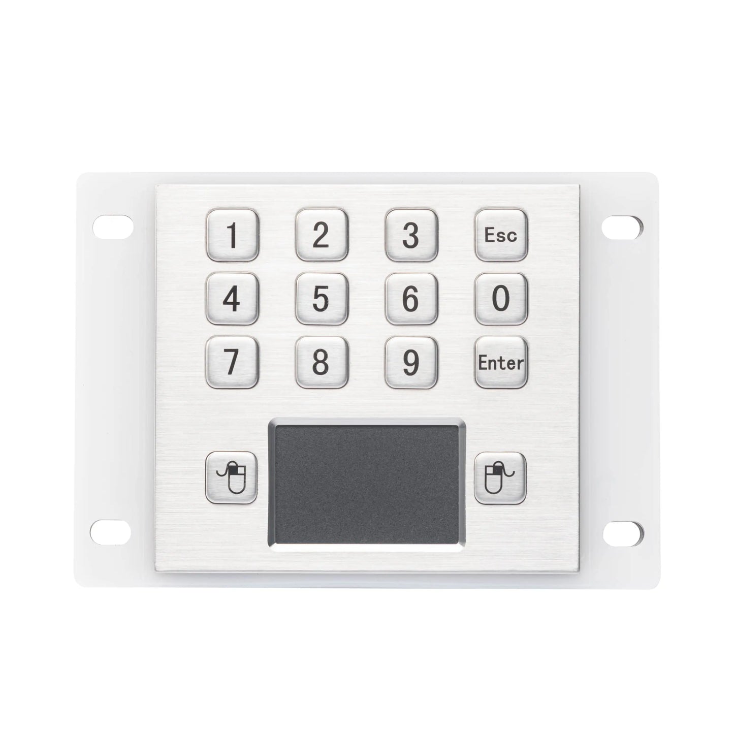 Industrial Stainless Steel IP65 Waterproof 12 Keys Metal Numeric Keypad With Touchpad