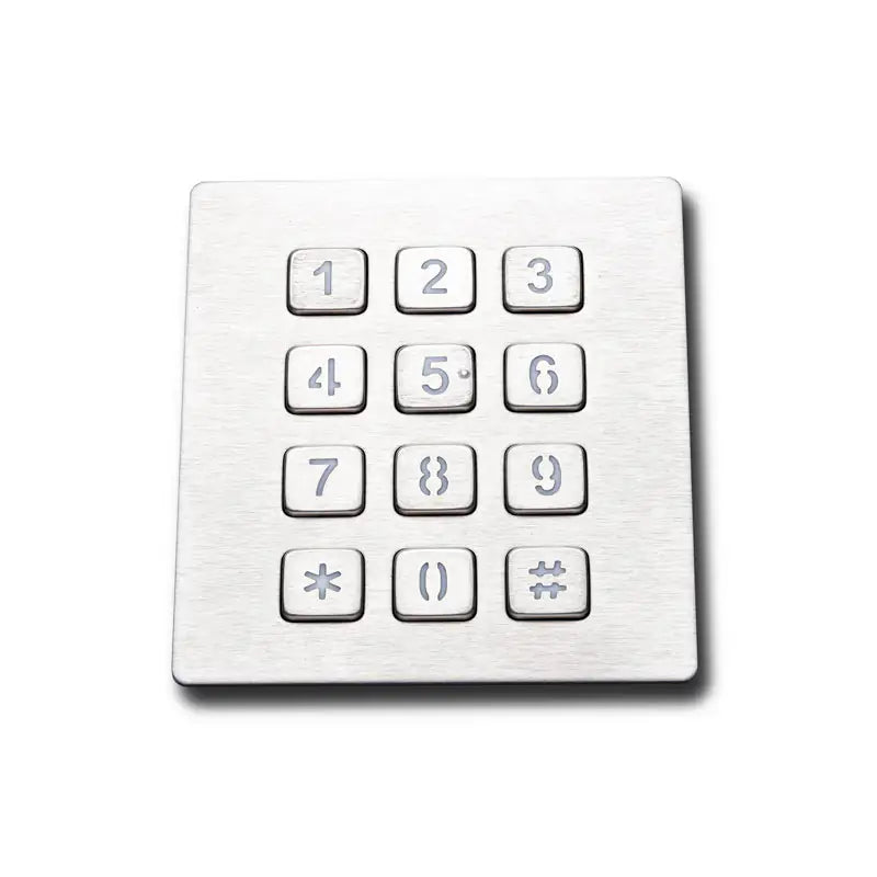 USB Terminal Keyboards Waterproof Backlight Metal Numeric Keypad With 12 Keys For Access Control Parcel Locker