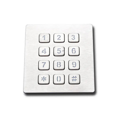 USB Terminal Keyboards Waterproof Backlight Metal Numeric Keypad With 12 Keys For Access Control Parcel Locker