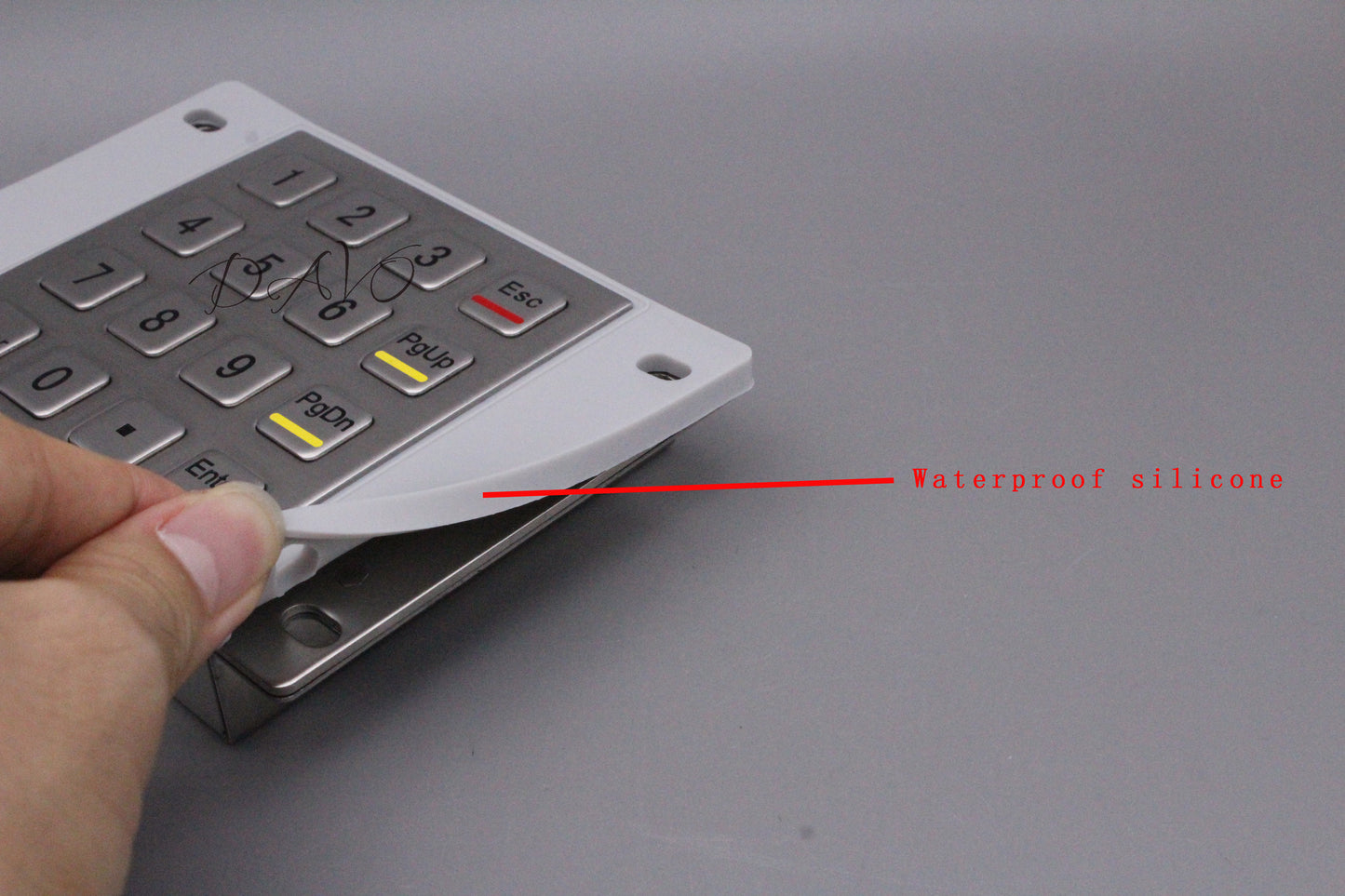 4x4 IP65 Stainless Steel Numeric Metal Keypad With Waterproof Silicone Cover For Outdoor Self-service Car Washing Machine