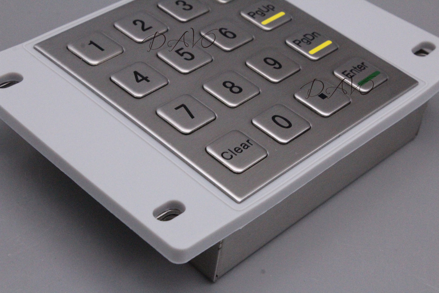 4x4 IP65 Stainless Steel Numeric Metal Keypad With Waterproof Silicone Cover For Outdoor Self-service Car Washing Machine