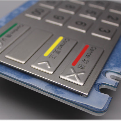 16 Key Button ATM Type Ruggedised IK07 Vandal-Resistant And Stainless Steel Kiosk Waterproof IP54 Metal Numeric Keypad