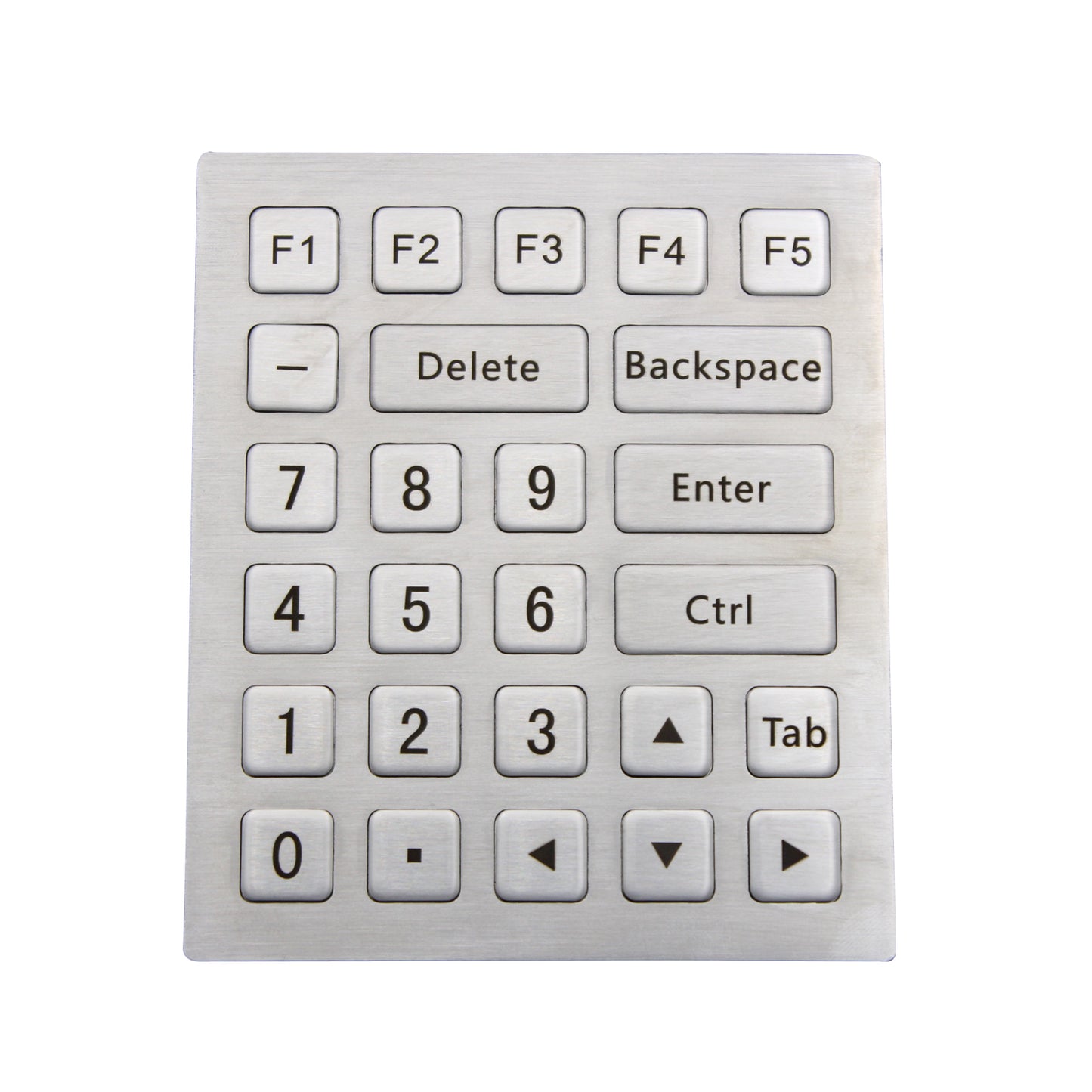 Stainless Steel Industrial Keyboard IP65 Kiosk Metal Numeric Keypad With 26 Keys