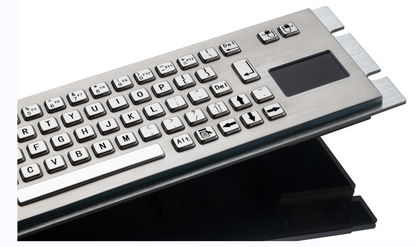 68Keys Compact Embedded IP65 Metal Industrial Stainless Steel Keyboard With Touchpad For Portable UAV ROV Operation Box