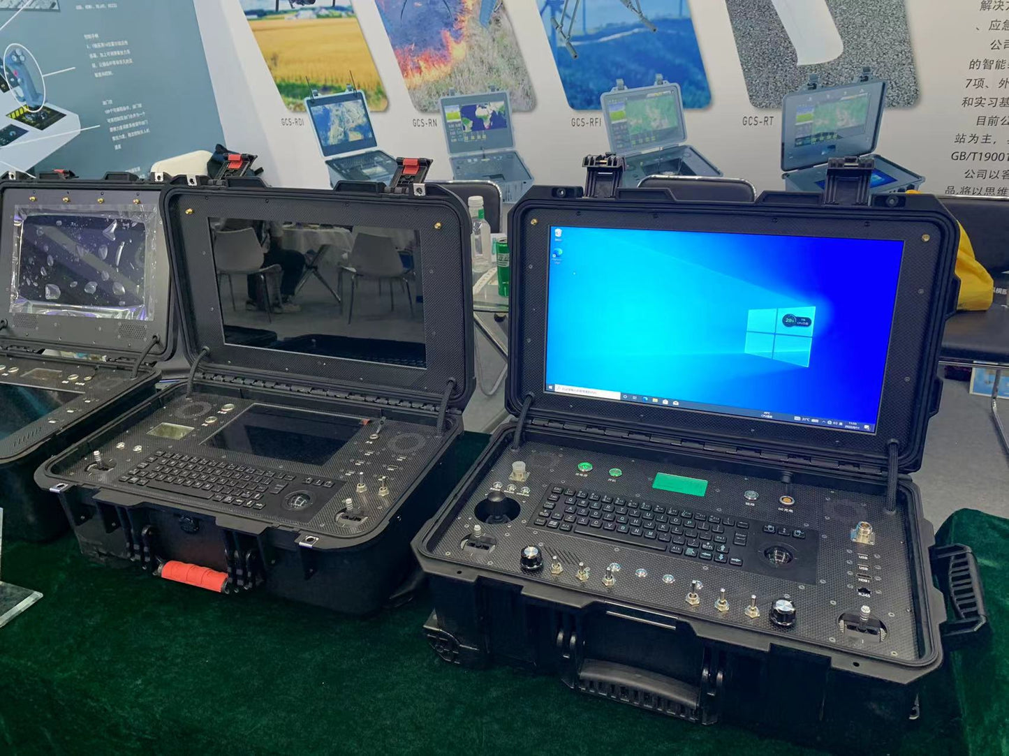 Black Industrial USB Keyboard With Mechanical Trackball Kiosk Metal Keypad