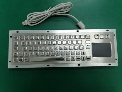 Custom Metal Industrial Touchpad Keyboards Brushed Stainless Steel Keyboard For Kiosks Medical CNC Machine Drone console