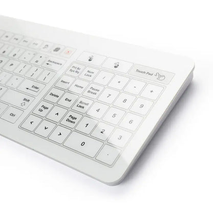 D45 USB Wired Medical Glass Keyboard IP67 Waterproof Touch Pad for Clinic Sickroom Interrogation Room