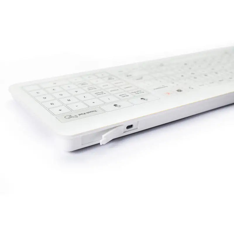 D45 USB Wired Medical Glass Keyboard IP67 Waterproof Touch Pad for Clinic Sickroom Interrogation Room