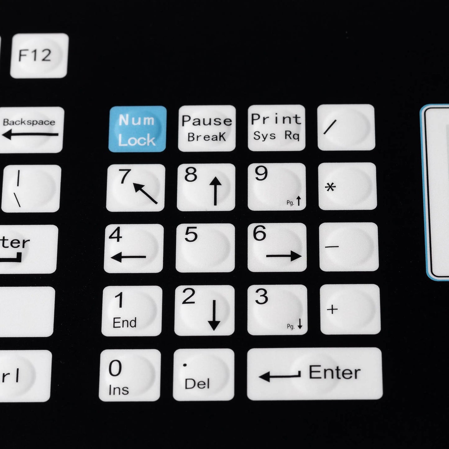 Foil Covered Keyboards Compact Panel Mounted Membrane Keyboard With Touchpad