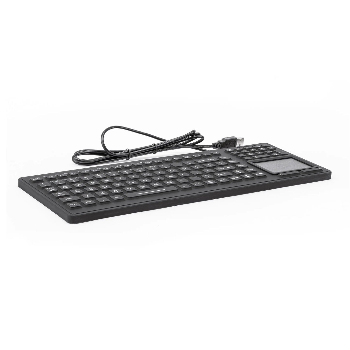 IP68 Waterproof Silicone Keyboard with Touchpad and Numeric Medical Keypad