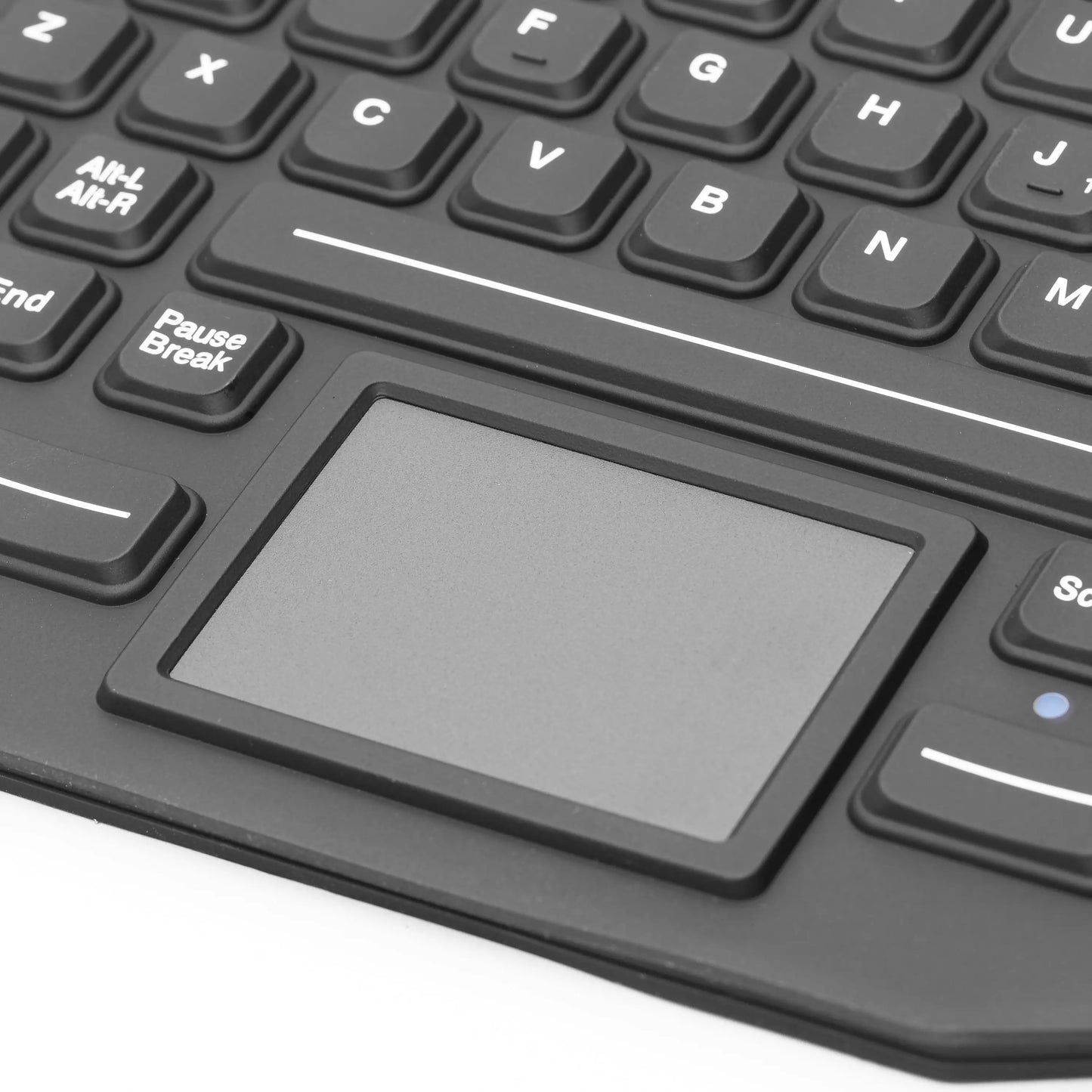 89 Keys Waterproof IP66 Dynamic Sealed and Ruggedized Silicone Rubber Keyboard With Tough Touchpad
