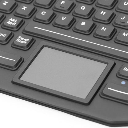 89 Keys Waterproof IP66 Dynamic Sealed and Ruggedized Silicone Rubber Keyboard With Tough Touchpad
