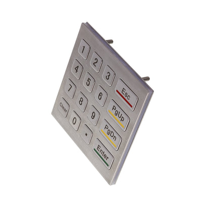 4x4 Metal Matrix Keypad IP65 Waterproof Industrial Keyboard Custom Numeric Stainless Steel Keypad ATM Vending Machine Keyboard