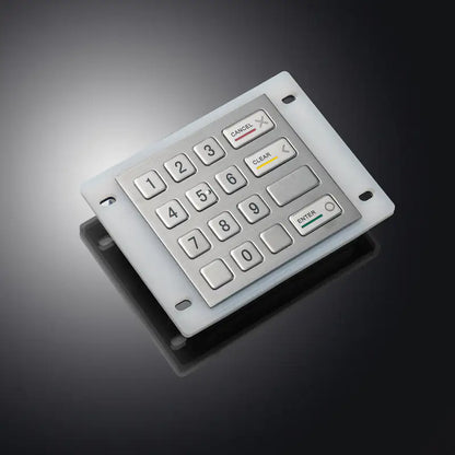 16 Keys Panel Mount Vandal Proof Rugged Metal Keypad With Waterproof Silicone Cover