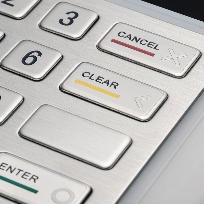 16 Keys Panel Mount Vandal Proof Rugged Metal Keypad With Waterproof Silicone Cover