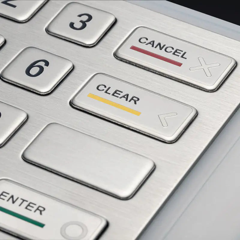 16 Keys Panel Mount Vandal Proof Rugged Metal Keypad With Waterproof Silicone Cover