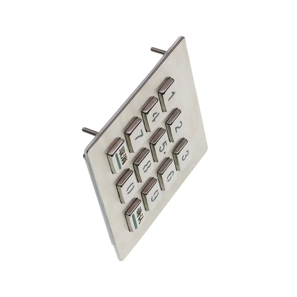 Industrial Waterproof Metal Led Backlit Illuminated Keypads With 12 Keys Backlight Metal Keyboard