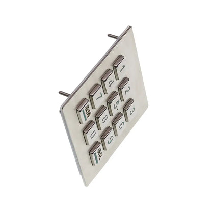 Industrial Waterproof Metal Led Backlit Illuminated Keypads With 12 Keys Backlight Metal Keyboard