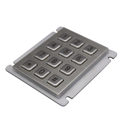 IP66 Waterproof outdoor keyboard Stainless Steel Industrial Keyboard With 12 keys Matrix Metal Keyboard Telephone Keypad