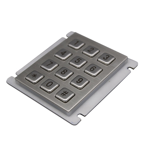 IP66 Waterproof outdoor keyboard Stainless Steel Industrial Keyboard With 12 keys Matrix Metal Keyboard Telephone Keypad
