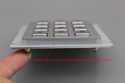 IP66 Waterproof outdoor keyboard Stainless Steel Industrial Keyboard With 12 keys Matrix Metal Keyboard Telephone Keypad