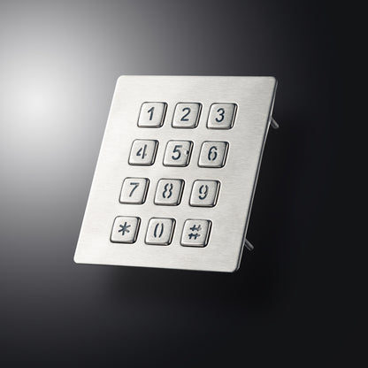 USB Terminal Keyboards Waterproof Metal Numeric Keypad With 12 Keys For Access Control Parcel Locker