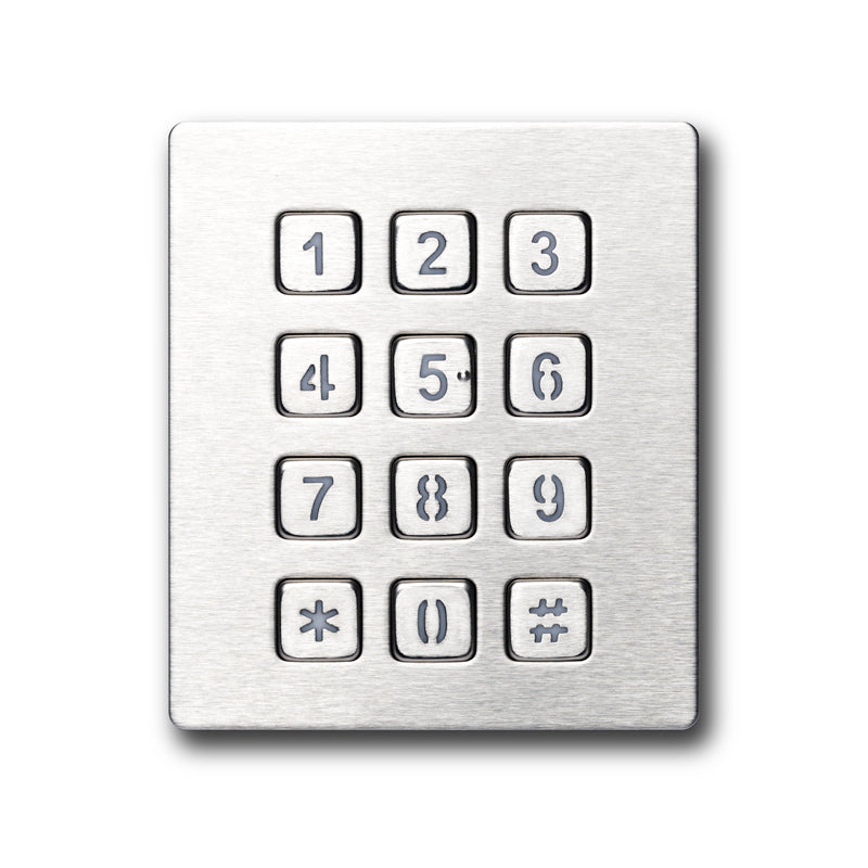 USB Terminal Keyboards Waterproof Metal Numeric Keypad With 12 Keys For Access Control Parcel Locker