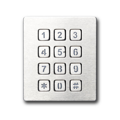 USB Terminal Keyboards Waterproof Metal Numeric Keypad With 12 Keys For Access Control Parcel Locker