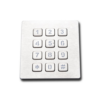 USB Terminal Keyboards Waterproof Metal Numeric Keypad With 12 Keys For Access Control Parcel Locker