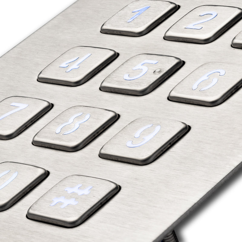 USB Terminal Keyboards Waterproof Metal Numeric Keypad With 12 Keys For Access Control Parcel Locker