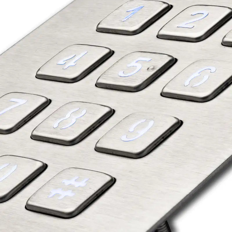 USB Terminal Keyboards Waterproof Backlight Metal Numeric Keypad With 12 Keys For Access Control Parcel Locker