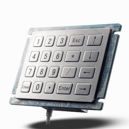 4x5 20 Keys Waterproof IP54 Industrial Metal Keypads Stainless Steel Keyboards For Kiosk Gas Dispenser