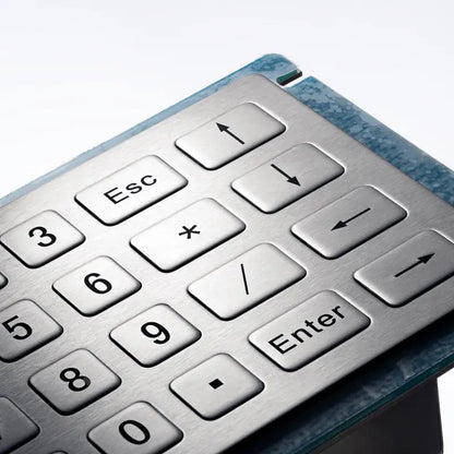 4x5 20 Keys Waterproof IP54 Industrial Metal Keypads Stainless Steel Keyboards For Kiosk Gas Dispenser