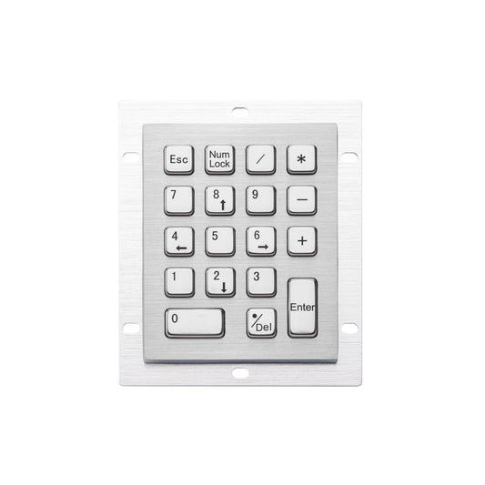 18 Key IP65 Compact Vandal Proof Stainless Steel Industrial Metal Numeric Keypad