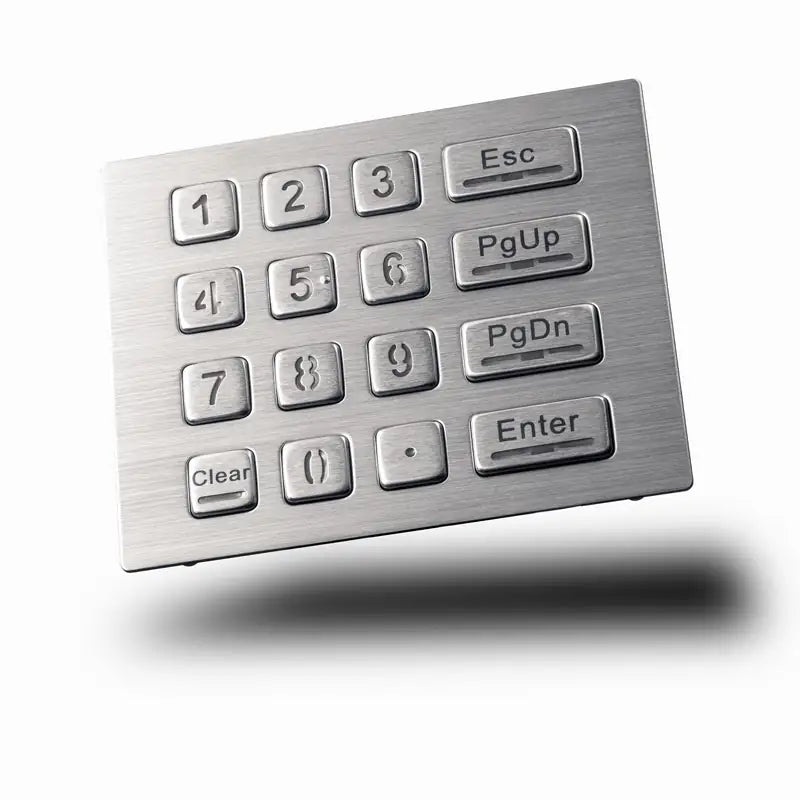 16 Keys Industrial Vandal Proof IP65 Waterproof LED Backlight 4 x 4 USB Numeric Metal Keypad
