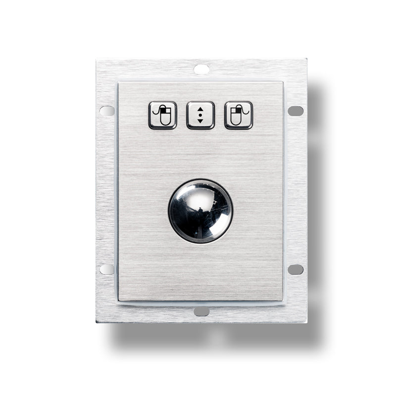Embedded Mechanical Trackball Mouse USB PS2 Panel Mount 38mm Metal Rollerball Industrial Pointing Device