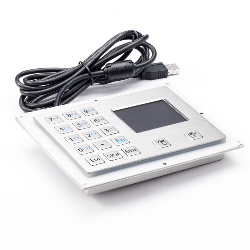 IP65 Waterproof 15 Keys Industrial Metal Keyboard With Touchpad For Mine Ex-proof Control Box