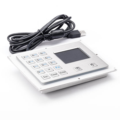 IP65 Waterproof 15 Keys Industrial Metal Keyboard With Touchpad For Mine Ex-proof Control Box