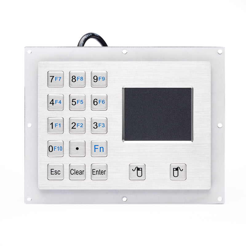 IP65 Waterproof 15 Keys Industrial Metal Keyboard With Touchpad For Mine Ex-proof Control Box