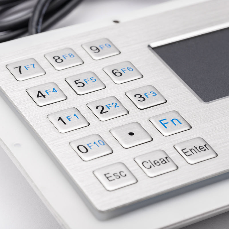 IP65 Waterproof 15 Keys Industrial Metal Keyboard With Touchpad For Mine Ex-proof Control Box