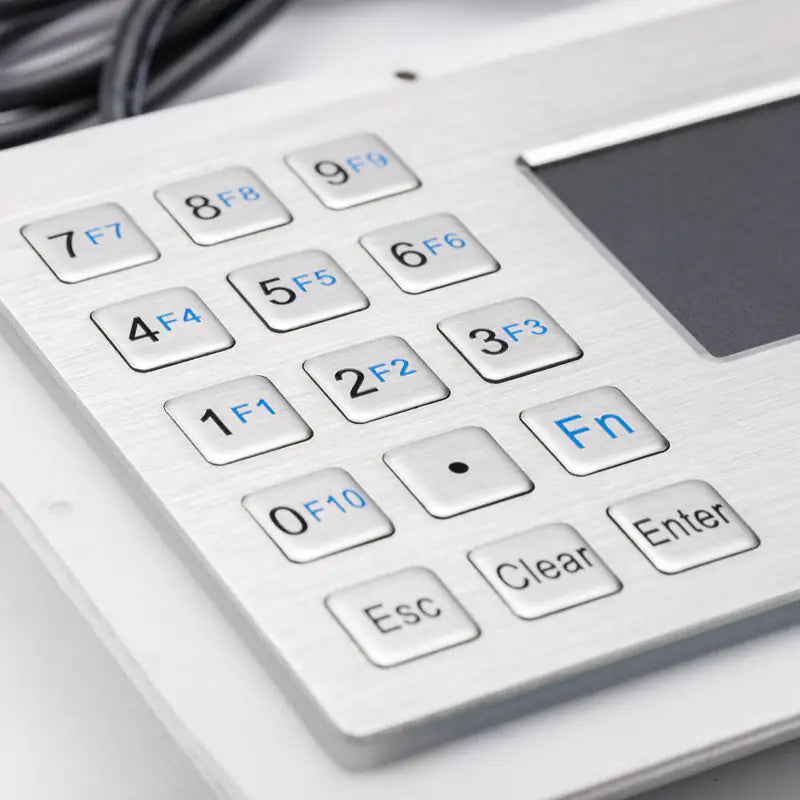 IP65 Waterproof 15 Keys Industrial Metal Keyboard With Touchpad For Mine Ex-proof Control Box