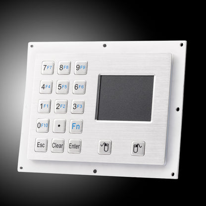 IP65 Waterproof 15 Keys Industrial Metal Keyboard With Touchpad For Mine Ex-proof Control Box