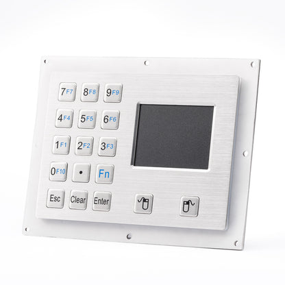 IP65 Waterproof 15 Keys Industrial Metal Keyboard With Touchpad For Mine Ex-proof Control Box