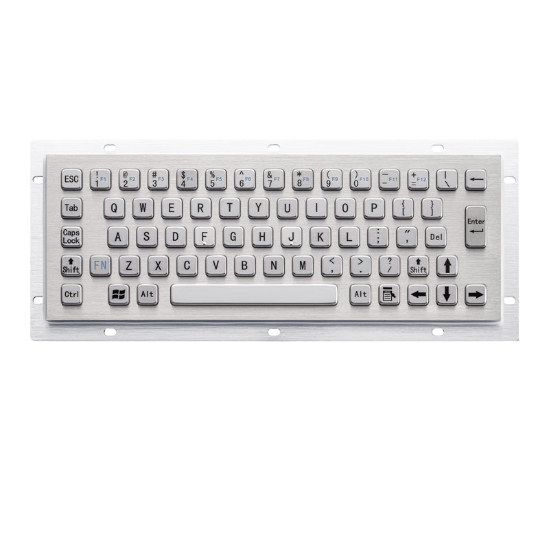 65 Keys Mini Compact Format IP65 Panel Mount Metal Keyboard With USB Port