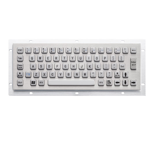 65 Keys Mini Compact Format IP65 Panel Mount Metal Keyboard With USB Port