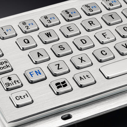 65 Keys Mini Compact Format IP65 Panel Mount Metal Keyboard With USB Port