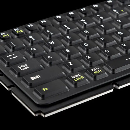 Panel Mount 81 keys IP66 Waterproof Medical Silicone Keyboard With Metal Base