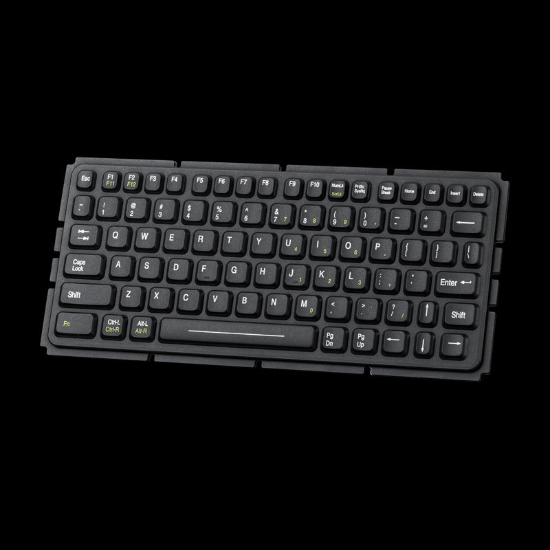 Panel Mount 81 keys IP66 Waterproof Medical Silicone Keyboard With Metal Base
