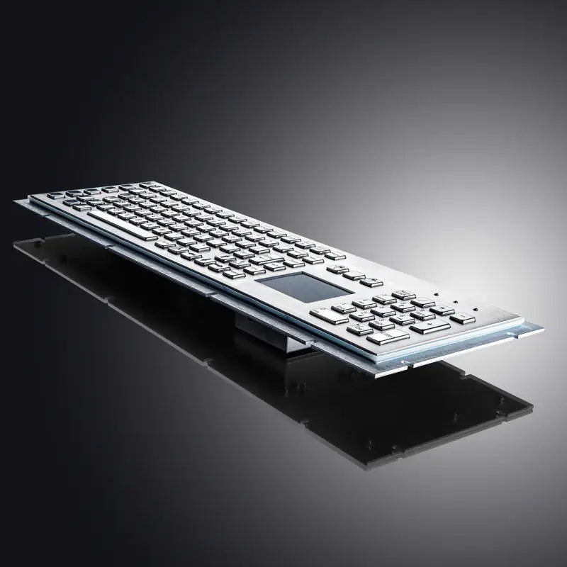 106Keys All-In-One IP65 Full Size Industrial Metal Kiosk Stainless Steel Touchpad Keyboard With Numeric Keypad For Laser Cutting